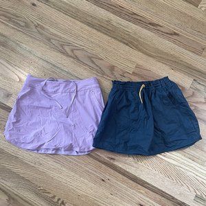 Set of TWO Outdoor Voices Skorts, both size XS